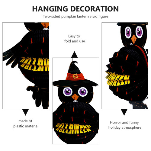 2Stk Halloween Laterne Papier Deko 2