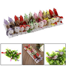 Vibrant 24pcs Simulation Foam Bird Decorations for Wedding & Party Décor