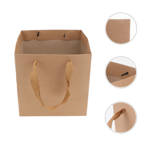 10 Papiertasche Kraftpapier Geschenkbeutel Hellbraun 2