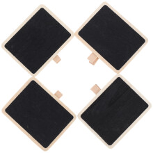 4St Zwart Mini Krijtbord Clips Voor Foto En Memo Decoratie