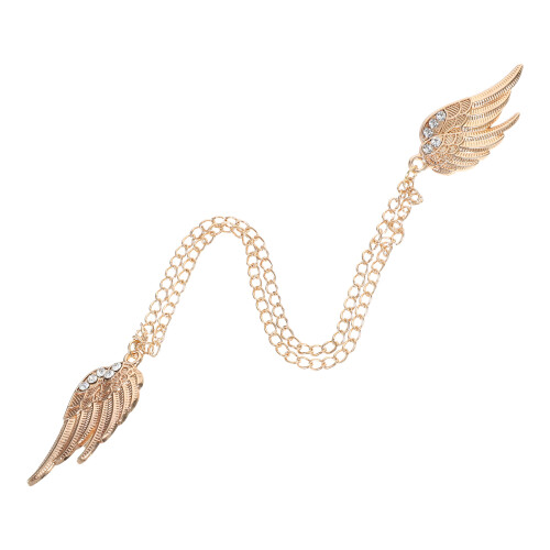 Angel Wing Tassel Chain Brooch