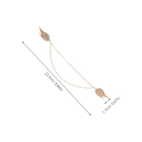 Angel Wing Tassel Chain Brooch 2