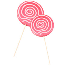 2Ud Adorno Simulado De Paleta Rosa En Madera Para Juegos Y Fotografía