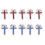 10 Pièces Broches Croix Zinc Pour Première Communion 1