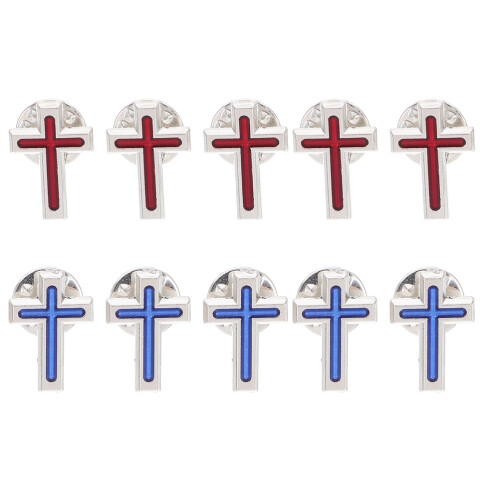 10 Pièces Broches Croix Zinc Pour Première Communion