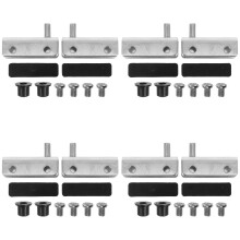 1Set Durable Silver Glass Clamp with Metal Shower Door Hinge