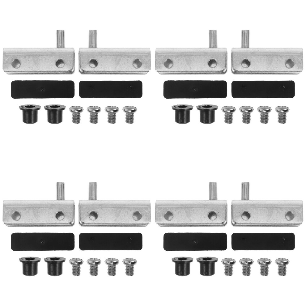 1Set Durable Silver Glass Clamp With Metal Shower Door Hinge 3501478577638