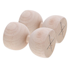 2Pcs Round Wood Fence Post Caps Khaki European Style Stair Decor