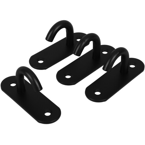 4Pcs Black Stainless Steel Bucket Hooks Stable Barn Use