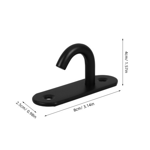 4Pcs Black Stainless Steel Bucket Hooks Stable Barn Use 1
