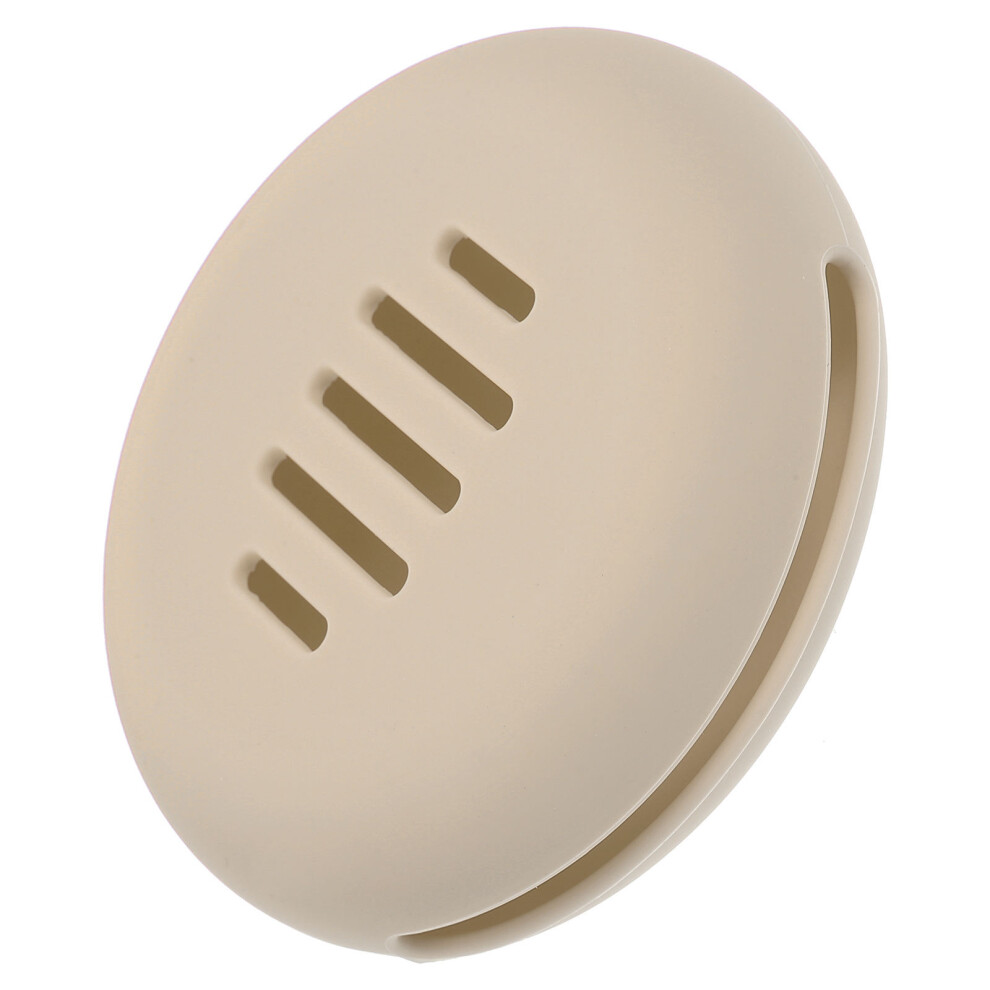 Totority Beige Silicone Makeup Puff Holder For Travel Compact Sponge Case