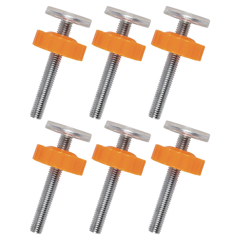 Totority 6Pcs Baby Gate Threaded Spindle Rods Steel Abs Orange For Home Safety
