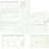 9Pcs Green Plastic Circle Stencils for Drawing Math Office School Use 10