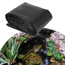 "1x1m HDPE Pond Liner - 0.12mm Thick Rubber for Garden Fish Ponds Artificial Lakes & Construction Sites - Heavy Duty Waterproof Liner"