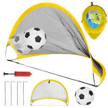 1Set Lightweight Yellow Football Playing Net Weatherproof Soccer Gate
