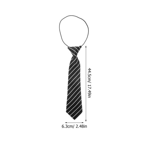 Children's Necktie Soft Polyester Adjustable Boys Striped Tie 2