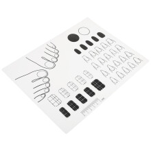 White Nail Art Stamping Mat Silicone Plate with Ruler for Manicure