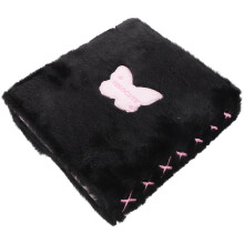 Cute Black Fluffy Photocard Organizer Portable Photo Album Binder