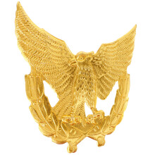 Golden Zinc Alloy Metal Eagle Badge Pin for Uniform Decoration
