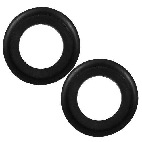2Pcs Sturdy Rubber Urinal Drain Flange Leakproof Sealing Gasket Black