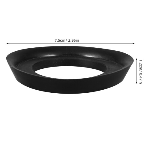 2Pcs Sturdy Rubber Urinal Drain Flange Leakproof Sealing Gasket Black 2