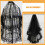 2Pcs Black Lace Wedding Veil Mesh Fabric Double Layer Veil for Brides 9