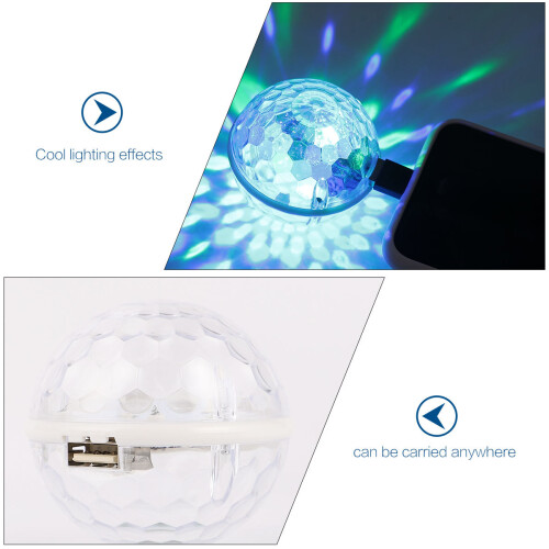 1Pc Compact USB Dj Lighting Transparent Lamp for Karaoke 2