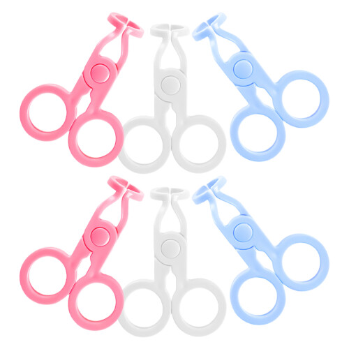 6Pcs Plastic Contacts Lens Tweezers Assorted Colors Tool