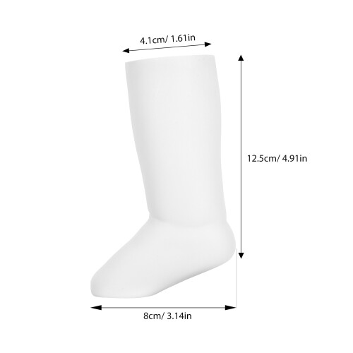 Lightweight White Plastic Toddler Foot Mannequin for Display 1