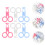 6Pcs Plastic Contacts Lens Tweezers Assorted Colors Tool 5