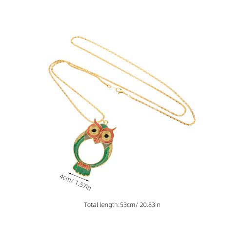 Owl D'ingrandimento 10X Ciondolo Vintage Per 2