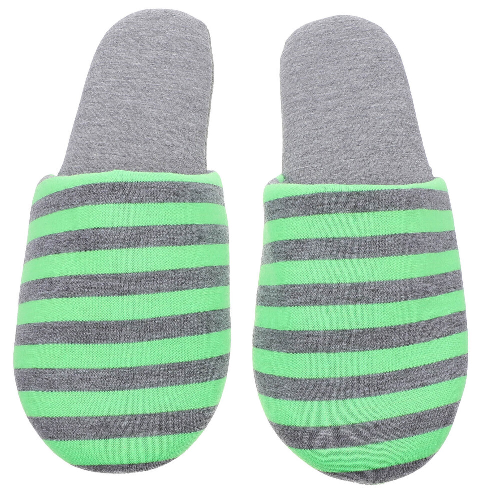 1Set Roze Opvouwbare Reisslippers Van Katoen, Lichtgewicht En Antislip-image