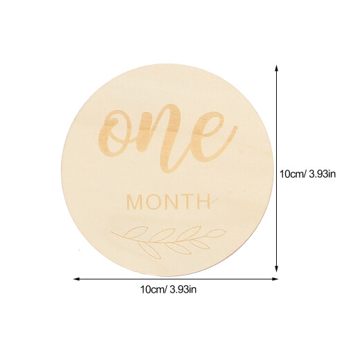 14 Pezzi Schede Baby Milestone In Legno Per Mensile 2