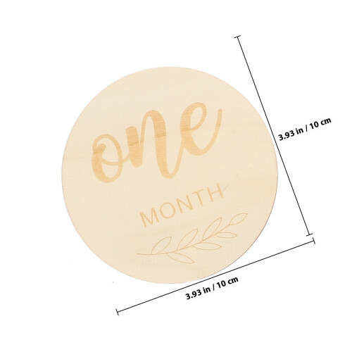 14 Pezzi Schede Baby Milestone In Legno Per Mensile 1