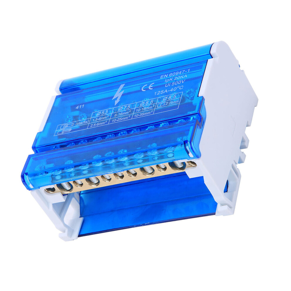 Single Phase 411 Terminal Block Distribution Box Din Rail 4-Level Electrical 9411362392503