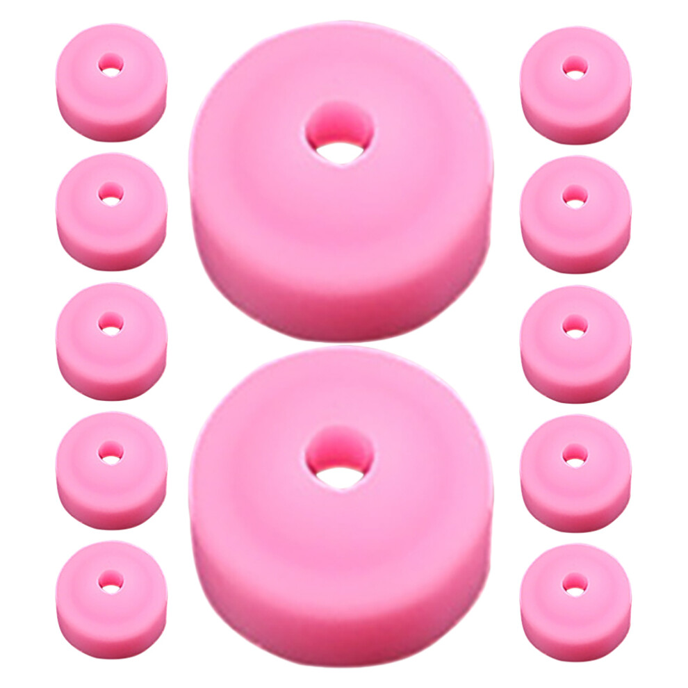 Iplusmile Pink 30Pcs Dustproof Silicone Caps For Nail Drill Bits Manicure Use