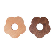 Raindrops 2 Pcs Coasters Solid Wood Heat Insulation Mat Delicate