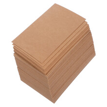 100Pcs Brown Greeting Cards Memo Paper Double-Sided for Writing