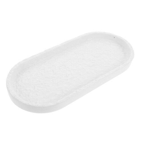 White Ceramic Bathroom Vanity Tray Tub Shelf Organizer