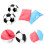Set Pallone Da Calcio Con Polvere Colorata Per 4