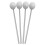 4Pcs Stainless Steel Mixing Spoons Silver Bar Cocktail Stirring Tools 4