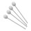 4Pcs Stainless Steel Mixing Spoons Silver Bar Cocktail Stirring Tools 5