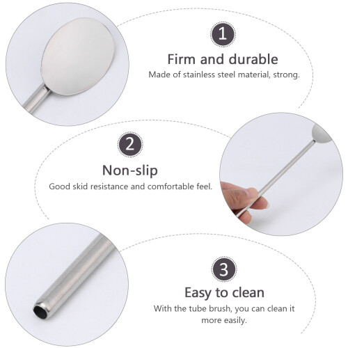 4Pcs Stainless Steel Mixing Spoons Silver Bar Cocktail Stirring Tools 2