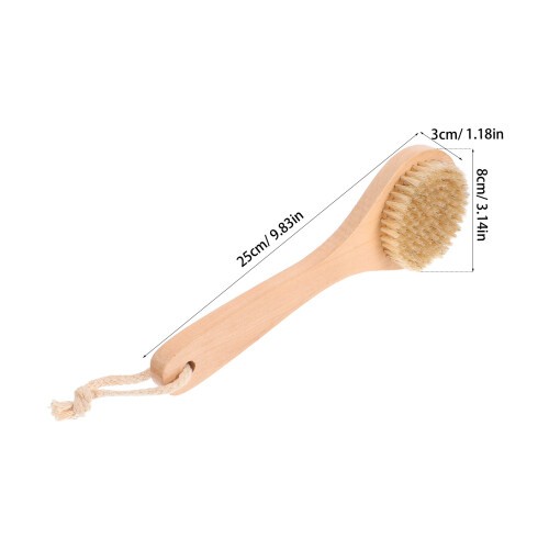 Durable Beach Sand Brush Soft Boar Bristles Wooden Handle 2