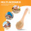 Durable Beach Sand Brush Soft Boar Bristles Wooden Handle 9