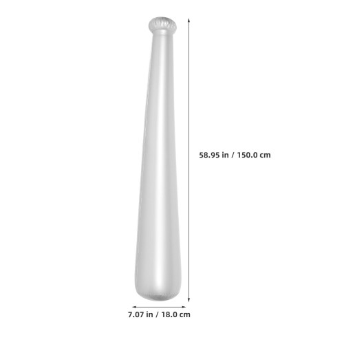 Silver Inflatable Baseball Bat Durable PVC Toy for Summer Pool Fun 2