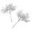 2Pcs Silver Plastic Christmas Pine Picks for Festive Decorating 6