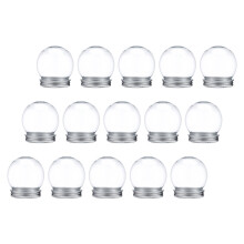 15 Sztuk Przeźroczyste Śnieżne Globusy 150 Ml Zestaw Do Ozdób
