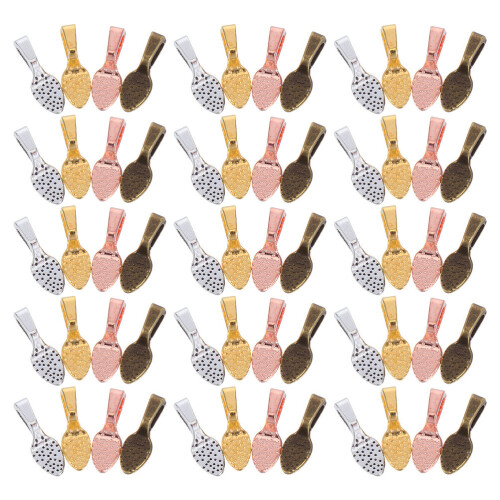 400 Pcs Conectores De Pingentes Ovais Para Artesanato Diy