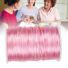 6,5 cm Nylon Satin Schnur 100 yd für Schmuck DIY Basteln Pink